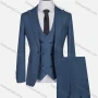 Wholesale Men's Formal Lapel One Button Plain Blazer & Waistcoat & Pants 3-piece Suit Set preview