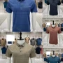 Wholesale Men's Casual Button Front Collared Short Sleeve Striped Polo Shirt 13# preview