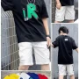 Wholesale Boy's Casual Letter Print 100% Cotton Round Neck Short Sleeve Tee preview