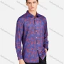 Wholesale Men's Casual Collared Long Sleeve Slim Fit Floral Print Shirt preview