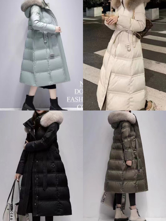 Women's Casual Fuzzy Hooded Long Sleeve Mid Length Puffer Coat 6938#, Clothing Wholesale Market -LIUHUA, All Categories
