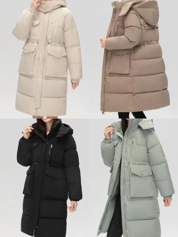Women's Casual Hooded Long Sleeve Mid Length Puffer Coat 8305#, Clothing Wholesale Market -LIUHUA, All Categories