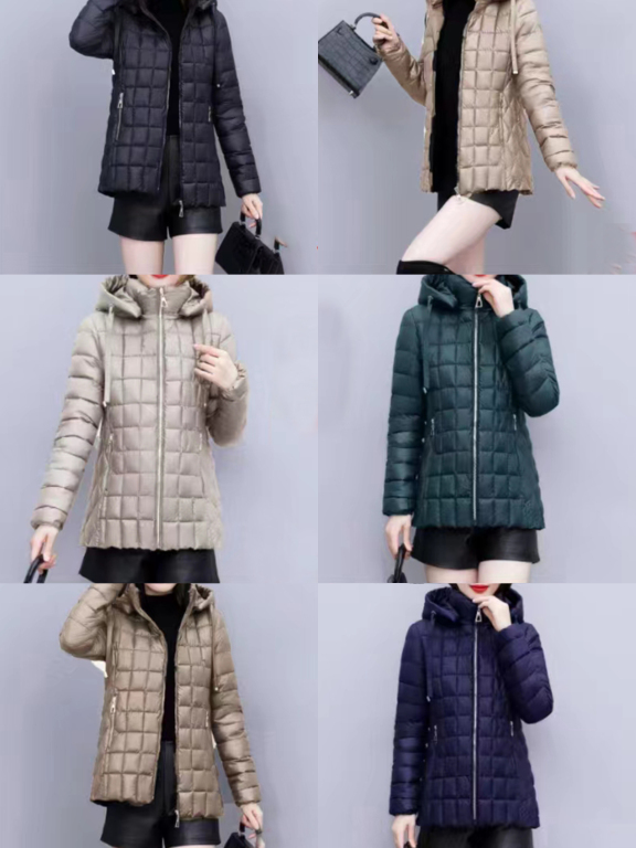 Women's Casual Thermal Hooded Pockets Puffer Coat 811#, Clothing Wholesale Market -LIUHUA, All Categories