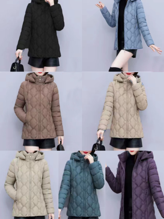 Women's Casual Thermal Hooded Pockets Puffer Coat 813#, Clothing Wholesale Market -LIUHUA, All Categories