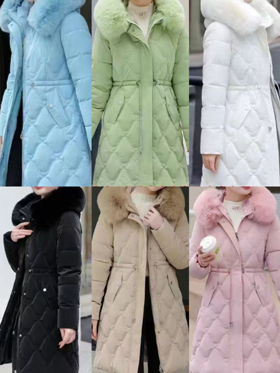 Women's Casual Fuzzy Hooded Long Sleeve Mid Length Puffer Coat 901#, Clothing Wholesale Market -LIUHUA, All Categories