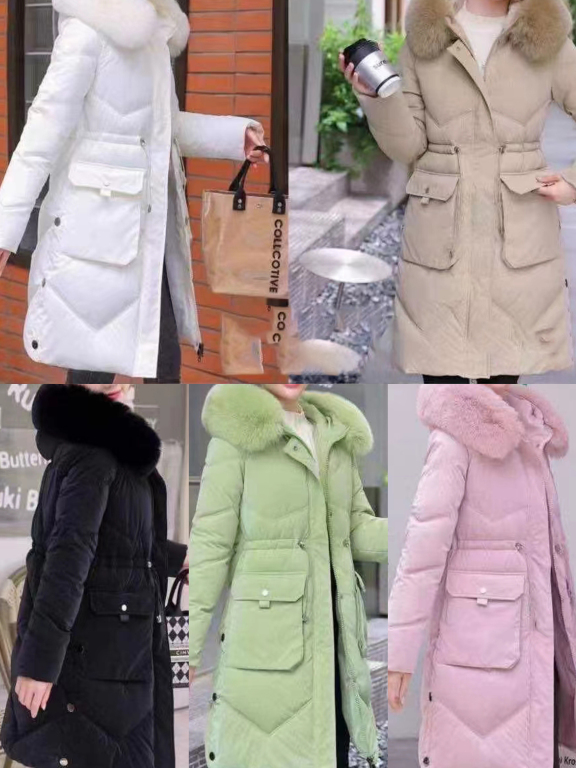 Women's Casual Fuzzy Hooded Long Sleeve Mid Length Puffer Coat 918#, Clothing Wholesale Market -LIUHUA, All Categories