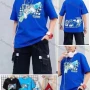 Wholesale Boy's Casual Graphic & Letter Print 100% Cotton Round Neck Short Sleeve Tee preview