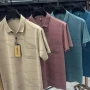 Wholesale Men's Casual Striped Short Sleeve Patch Pocket Polo Shirts preview