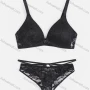 Wholesale Women's Sexy Lace Padded Plunge Push Up Bra & Briefs 2 Piece Underwear Set preview