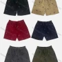 Wholesale Men's Casual Washed Allover Print Drawstring Side Pockets Shorts 17613# preview