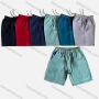 Wholesale Men's Casual Washed Plain Drawstring Multiple Pockets Shorts 68201# preview