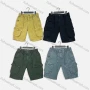 Wholesale Men's Casual Plain Drawstring Flap Pockets Shorts 9303# preview