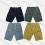 Wholesale Men's Casual Plain Zip Decor Drawstring Multiple Pockets Shorts 9386# preview