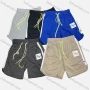 Wholesale Men's Casual Plain Letter Contrast Drawstring Elastic Waist Patch Pocket Shorts 71301# preview