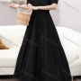 Wholesale Women's Casual Off Shoulder Puff Sleeve Shirred Peplum Maxi Dress preview