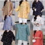 Wholesale Women's Casual Collared 3/4 Sleeve Allover Print Shirt 2313# preview