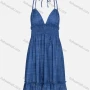 Wholesale Women's Sexy Spaghetti Strap Tie Back Backless Plain Halter Dress preview