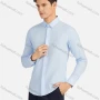 Wholesale Men's Business Plain Collared Button Down Long Sleeve Formal Shirts 726# preview