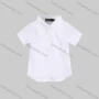 Wholesale Boy's Casual Plain Collared Short Sleeve Button Front Curved Hem Polo Shirt 003# preview