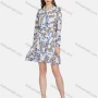 Wholesale Women's Casual Collared Button Front Floral Peplum Shirt Dress BLY1148# preview