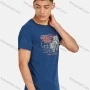Wholesale Men's Casual 100% Cotton Letter Graphic Short Sleeve Tee 8042# preview