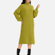 Women's Casual Plain High Neck Long Sleeve Midi Sweater Dress 8963# Green Clothing Wholesale Market -LIUHUA