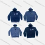 Wholesale Men's Casual Zipper Labelled Long Sleeve Drawstring Kangaroo Pocket Hoodie 602# preview