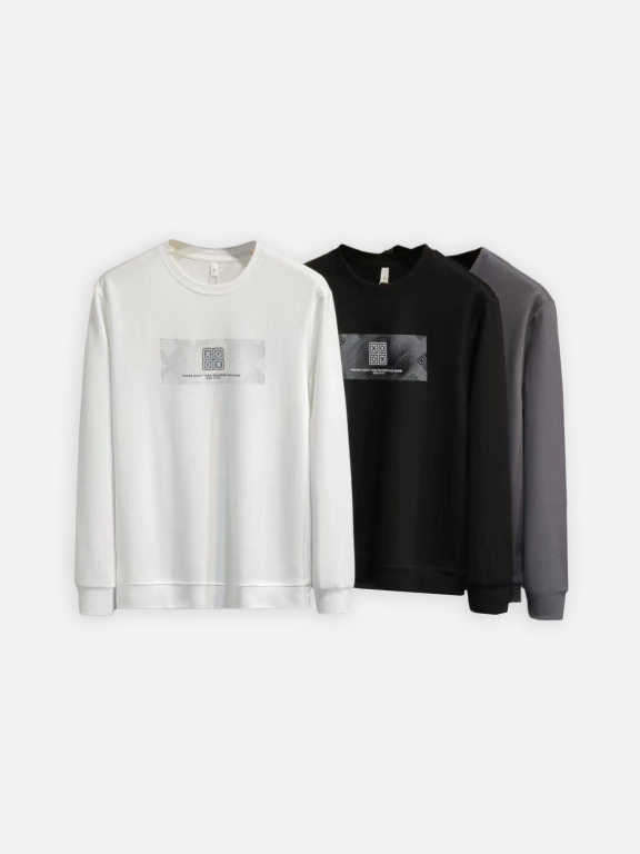 Men's Casual Graphic Crew Neck Long Sleeve Sweatshirt 2303#, Clothing Wholesale Market -LIUHUA, All Categories