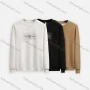 Wholesale Men's Casual Graphic Letter Crew Neck Long Sleeve Sweatshirt HM2311# preview