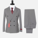 Men's Formal Business Plain Long Sleeve Lapel Double Breasted Blazer Jackets & Pants 2 Piece Suit Sets 1# Clothing Wholesale Market -LIUHUA