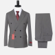 Men's Formal Business Plain Long Sleeve Lapel Double Breasted Blazer Jackets & Pants 2 Piece Suit Sets 2# Clothing Wholesale Market -LIUHUA