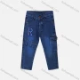 Wholesale Boy's Casual Distressed Letter Embroidery Straight Leg Ankle Length Jean preview