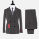 Men's Formal Business Plain Long Sleeve Lapel Double Breasted Blazer Jackets & Pants 2 Piece Suit Sets Dim Gray Clothing Wholesale Market -LIUHUA
