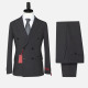 Men's Formal Business Plain Long Sleeve Lapel Double Breasted Blazer Jackets & Pants 2 Piece Suit Sets Charcoal Gray Clothing Wholesale Market -LIUHUA