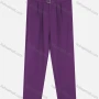 Wholesale Women's Casual Plain Ruched Cigarette Pants With Buckle Belt preview