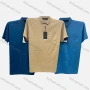 Wholesale Men's Casual Striped Print Short Sleeve Patch Pocket Polo Shirt 186# preview