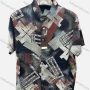 Wholesale Men's Casual Allover Print Collared Button Down Short Sleeve Shirt preview