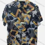 Wholesale Men's Casual Button Down Allover Print Collared Short Sleeve Shirt preview