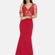 Women's Elegant Long Sleeve Sheer Mesh Embroidery Mermaid Hem Ballgown 10# Clothing Wholesale Market -LIUHUA
