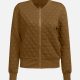 Women's Casual Mock Neck Long Sleeve Waffle Zip Plain Jacket 6880# Copper Clothing Wholesale Market -LIUHUA