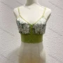 Wholesale Women's Sexy Spaghetti Strap Zip Floral Crop Cami Top 1029# preview