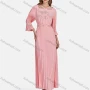 Wholesale Women's Elegant Bell Sleeve Peplum Rhinestone Dress 3412# preview