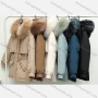 Wholesale Women's Casual Fuzzy Hood Zipper Front Drawstring Thermal Lined Parka Coat 2211# preview