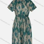 Wholesale Women's Casual Notched Neck Short Sleeve Drawstring Button Front Shirt Dress 2223# preview