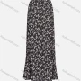 Wholesale Women's Casual Allover Print High Waist Pleated Ruffle Hem Maxi Skirts 98002# preview