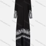 Wholesale Women's Elegant Flower Embroidery Cut Out Rhinestone Long Sleeve Ruffle Hem Maxi Dress 98933# preview