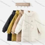 Wholesale Women's Casual Thermal Hooded Plain Mid Length Puffer Coat 2302# preview