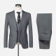 Men's Formal Lapel Slim Fit One Button Blazer & Waistcoat & Pants 3-piece Suit Set Gray Clothing Wholesale Market -LIUHUA