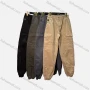 Wholesale Men's Casual Plain Multiple Pockets Elastic Waist Cargo Pants 1209# preview