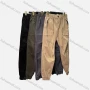 Wholesale Men's Casual Plain Patch Pocket Elastic Waist Drawstring Cargo Pants 1210# preview